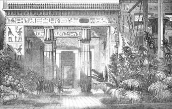 The Crystal Palace - the Egyptian Court - Entrance to the Tomb of Beni Hassan, 1854. Creator: Unknown.