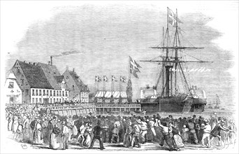 Arrival of the King of Denmark at Flensburg, 1854. Creator: Smyth.