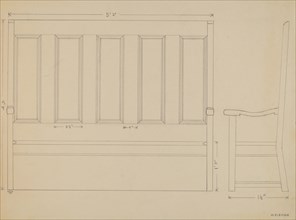 Settee, c. 1936.