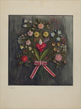 Crewel Wreath, c. 1941.