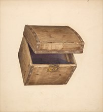 Hat Box - Wood, c. 1940.