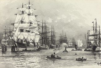 Segelschiff-Hafen, 1893.