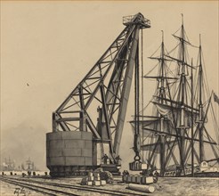 Krahn im Freihafen, 1893.