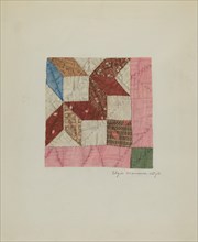 Cotton Bed Quilt, c. 1941.