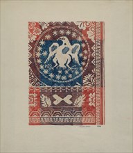 Coverlet: Eagle Coin, 1938.