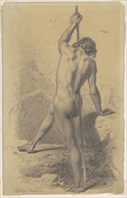 Male Nude with Staff, 1872.