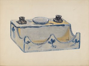 Pottery Ink Stand, c. 1936.