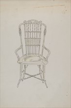 Chinese Cane Chair, c. 1936.