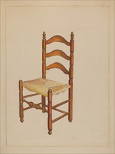 Straw Bottom Chair, c. 1936.