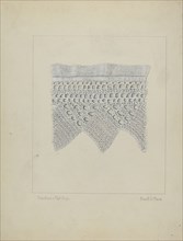 Knitted Lace Edging, c. 1938.