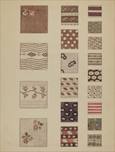 Textiles from Quilt, c. 1936.