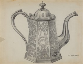 Silver Chocolate Pot, c. 1936.