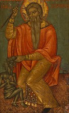 Saint Charalampe and the demon.