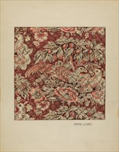 Quilted Chintz Coverlet, c. 1936.