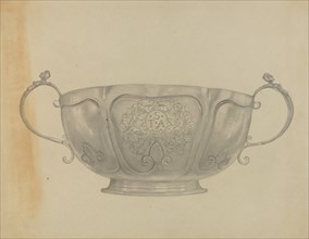 Two Handled Silver Bowl, c. 1936.