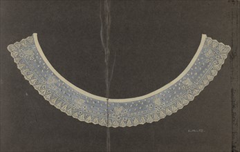 Embroidered Linen Collar, c. 1937.