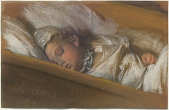 An Infant Asleep in His Crib, 1848.