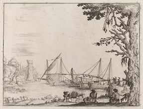 Seaport with Anchored Vessels, 1638.