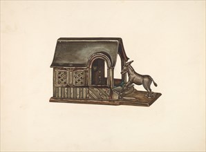 Toy Bank: Donkey and House, c. 1942.