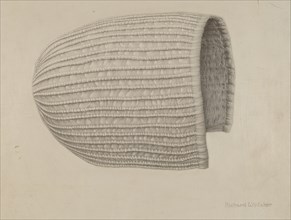 White Linen Corded Bonnet, 1935/1942.