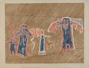 Petroglyph - Human Figures, 1935/1942.