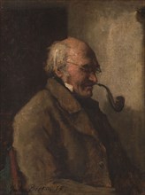 L'homme à la pipe, 1860. Man with pipe.