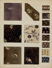 Textiles from Patchwork Quilt, c. 1936.