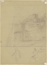 Studies of Figures [verso], c. 1870-1890.