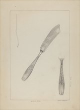Silver Knife (Rogers Silverware), c. 1936.