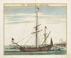 A bomb vessel, um 1700. Private Collection.