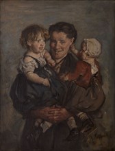 La bonne bête, c.1890. Woman with children.