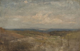 Paysage de collines, 1858. Hilly landscape.