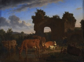 Animals at the river, between 1656 and 1672.
