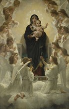 La Vierge aux anges, 1900. Virgin and angels.