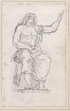 Statue of Jupiter, Seated [recto], 1754/1765.