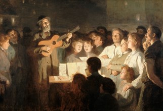 Le marchand de chansons, 1903. Seller of songs.