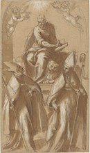 Saint Mark with Two Bishops and Putti, c. 1580.