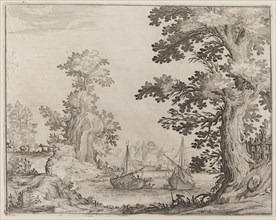 Landscape and River with Anchored Vessels, 1638.