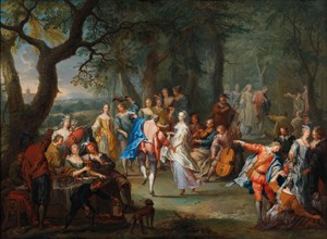 A Dance in the Palace Gardens. Private Collection.