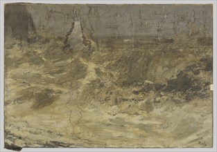 La vague, grande marée, 1890. The wave, high tide.