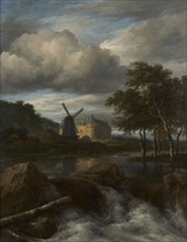 Landscape with a waterfall, between 1656 and 1682.