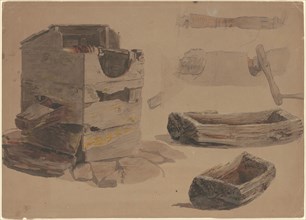 Studies of a Well and Wooden Trough, c. 1870-1900.