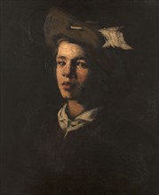 Jeune homme au chapeau, c.1870. Young man in a hat.