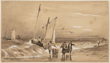 Sea-coast with Fishermen, 1843. Private Collection.