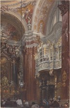 The Interior of the Jacobskirche at Innsbruck, 1872.
