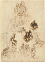Studies of the Virgin and Child with Saints, c. 1611.