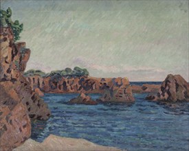Rochers à Agay, 1895. Rocks at Agay, on the Cote d'Azur.