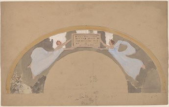 Study of Two Female Figures in Arched Border, 1890/1897.