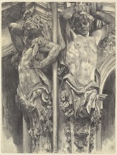 Atlases on the Wallpavillon of the Dresden Zwinger, 1880.