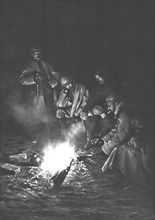 ''Group d'officiers au bivouac.', 1916. Creator: Unknown.